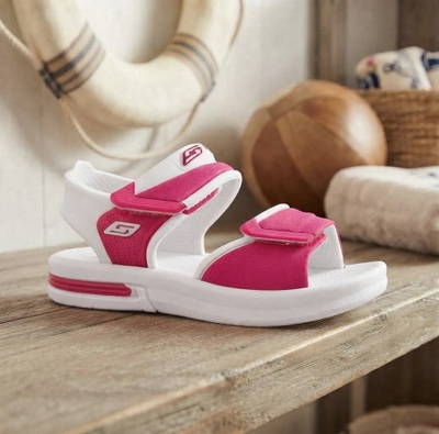 Sandalia de Goma Rosa/Blanco