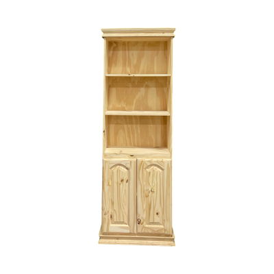 BIBLIOTECA DE PINO CON PUERTAS 0.60 CM