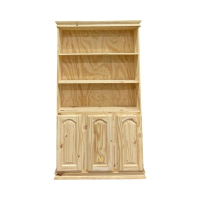 BIBLIOTECA DE PINO CON PUERTAS 1 M