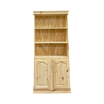 BIBLIOTECA DE PINO CON PUERTAS 0.80 CM