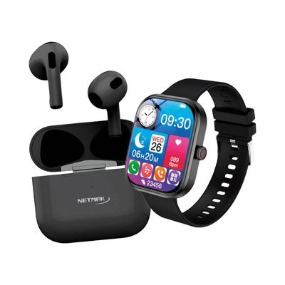 NETMAK SMARTWATCH BT5.3 + AURICULARES TWS NM-VITALITY