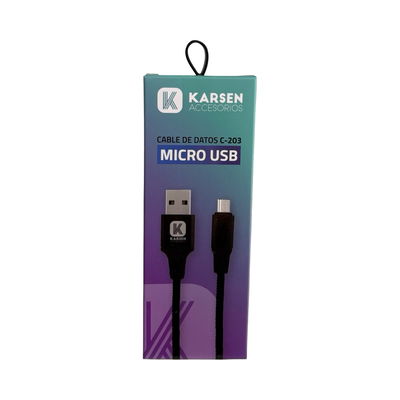 KARSEN CABLE DE CARGA/DATOS USB A MICRO USB V8 C-203