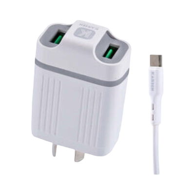 KARSEN CARGADOR DE PARED CON CABLE TIPO C 