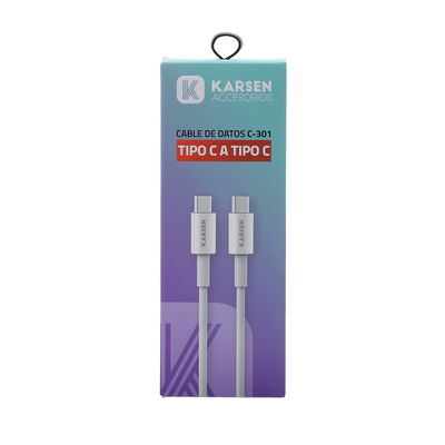 KARSEN CABLE DE CARGA/DATOS TIPO C A TIPO C C-301