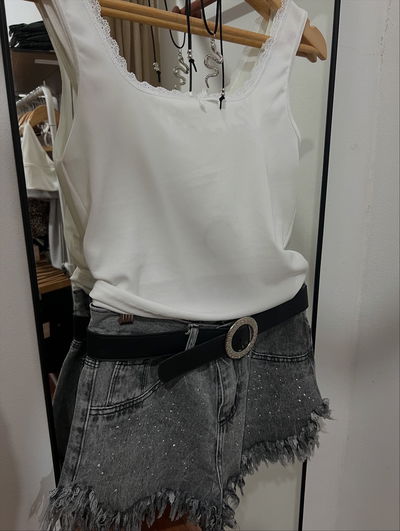 Short Denim- Strass