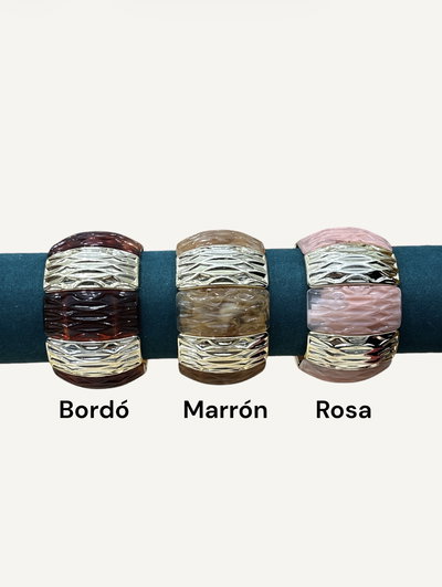 Pulsera ancha de tanza