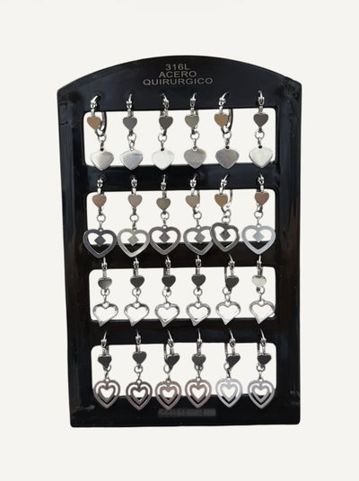 Aros con colgante de corazón