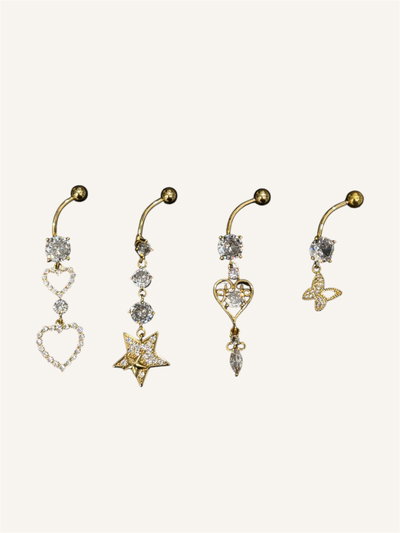 Piercing de ombligo con colgante