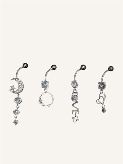 Piercing de ombligo con colgante