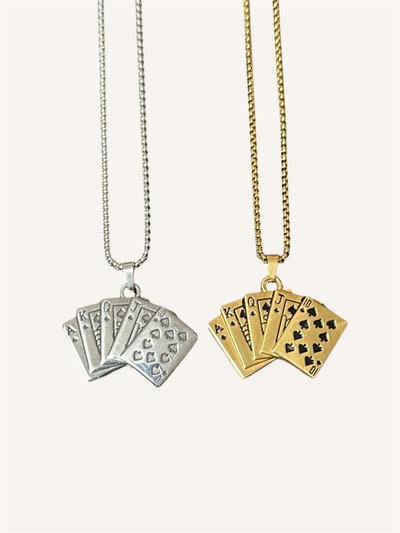 Cadena con dije cartas poker