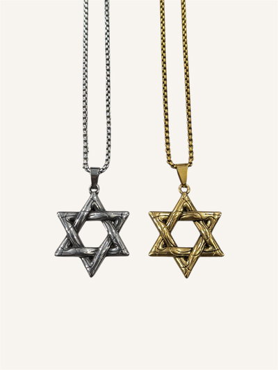 Cadenas con dije estrella de David 