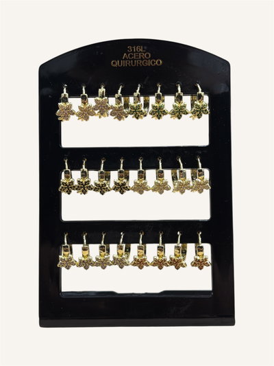 Aros con strass x blíster 