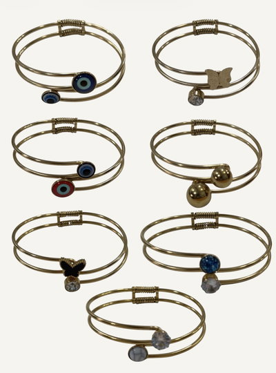 Esclava doble dorada