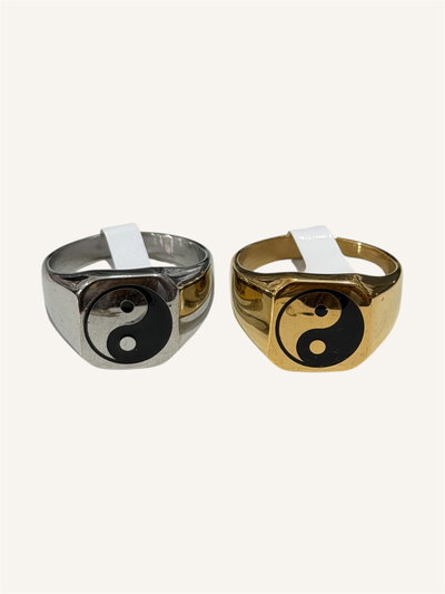 Anillo macizo ying yang