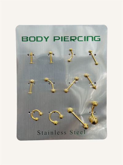 Piercings surtidos x 12u