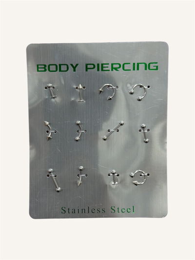 Piercings surtidos x 12u
