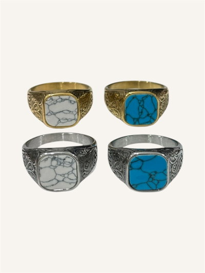 Anillos macizos labrados