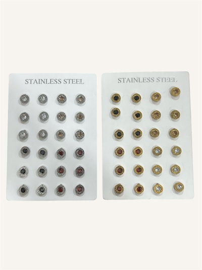Aros Bvlgari x pack con piedra circón