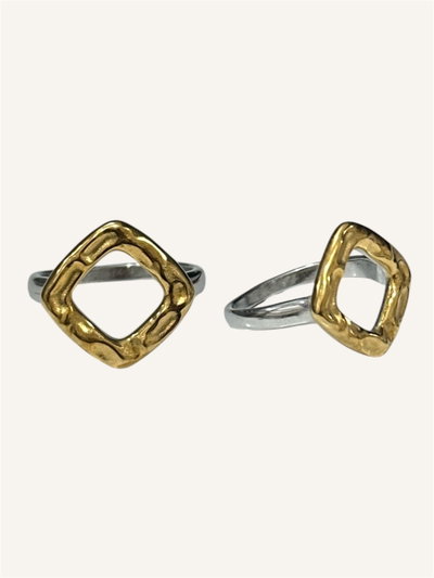 Anillos combinados rombo 00430