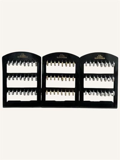 Aros con strass x blister 1870-ABC
