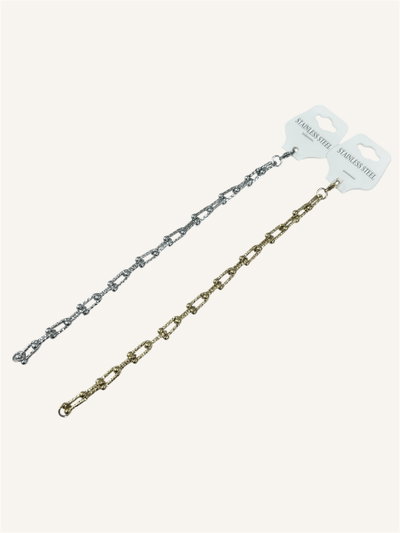 Pulseras de acero labradas estilo Tiffany 10887/8