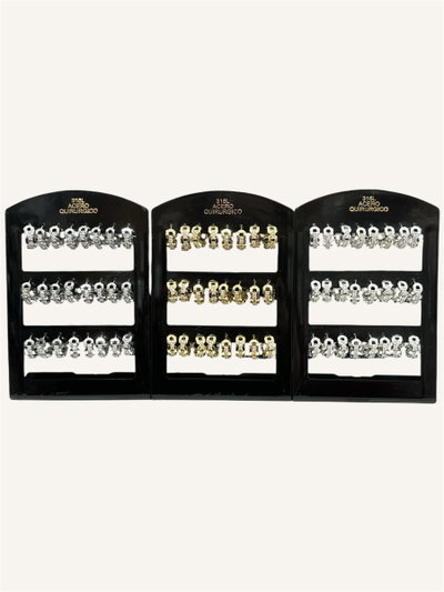 Aros con strass x blíster 1874-ABC