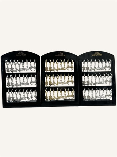 Aros con strass y colgante 1780-ABC