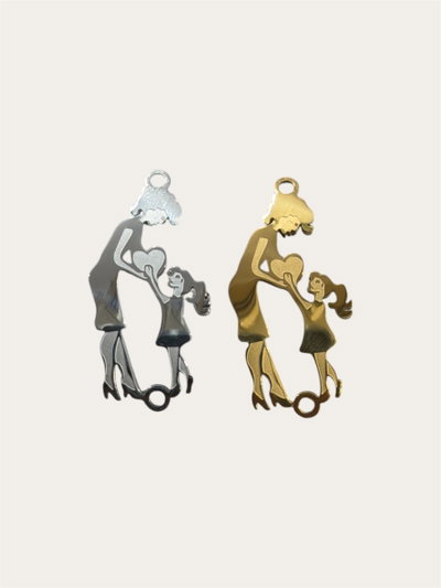 Dije para pulsera - Madre e hija