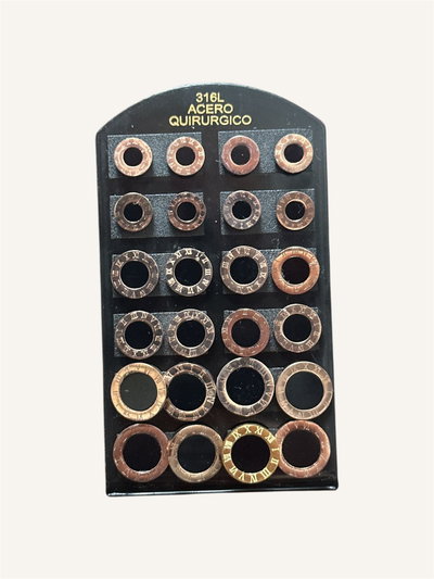 Aros blister, 12 pares. Circulares 