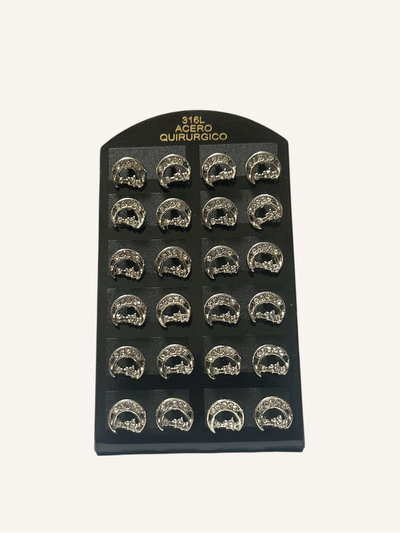 Aros blíster, 12 pares. Lunas