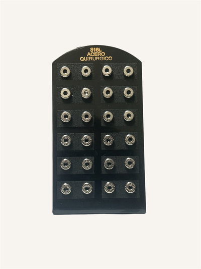 Aros blíster, 12 pares. Circulares 