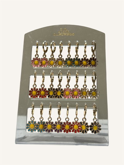 Aros blister, 12 pares. Margaritas