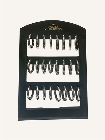 Aros blister, 12 pares.