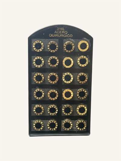 Aros blister, 12 pares. Circulares 