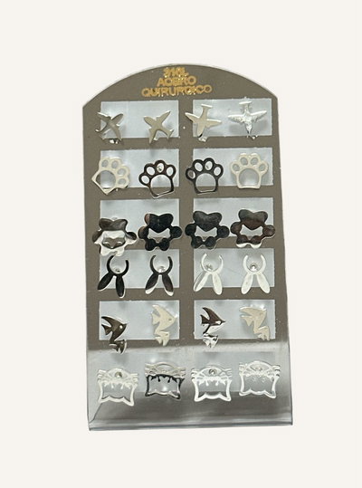 Aros blíster, 12 pares. Surtidos 