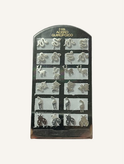 Aros blíster, 12 pares. Surtidos 