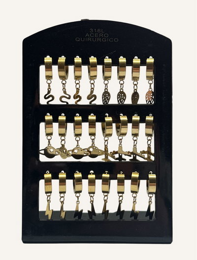 Aros blíster, 12 pares. Surtidos 