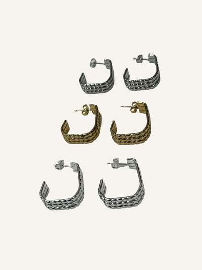 Aros tira 12 pares. Semi cuadrados 