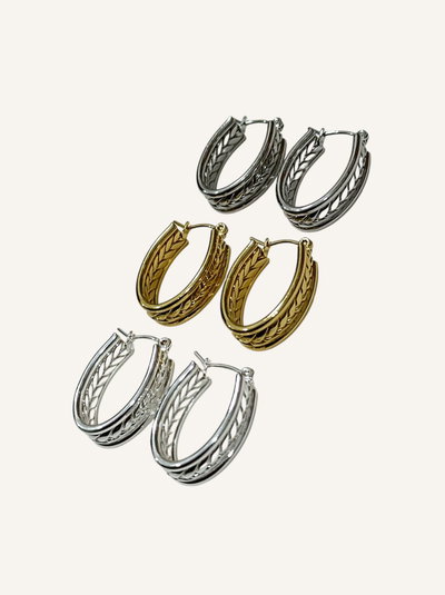 Aros tira 12 pares. Ovalados