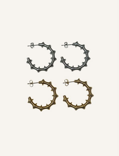 Aros tira 12 pares.semi redondos 