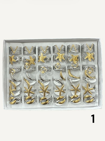 Anillos de color combinado 