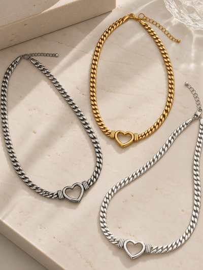 Collar con corazón 1.4mm 45+5cm 109469/109470/109471