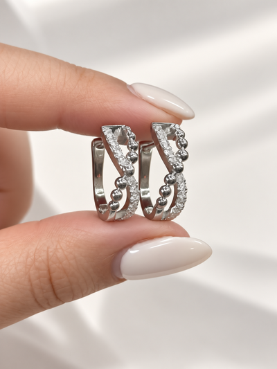 Aros por blíster con strass 2215-ABC