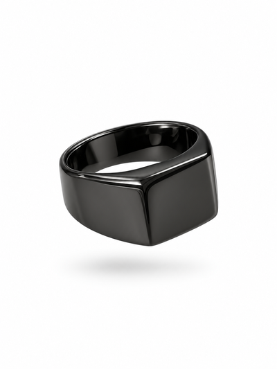 Anillo macizo - Sello negro 00048
