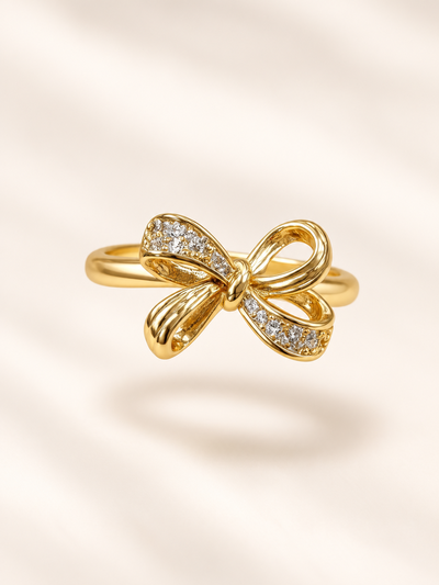 Anillo de moño con strass