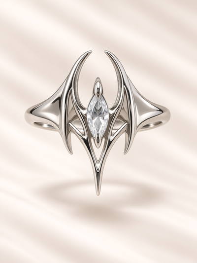 Anillo gótico con piedra