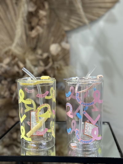 Vaso de vidrio con sorbete