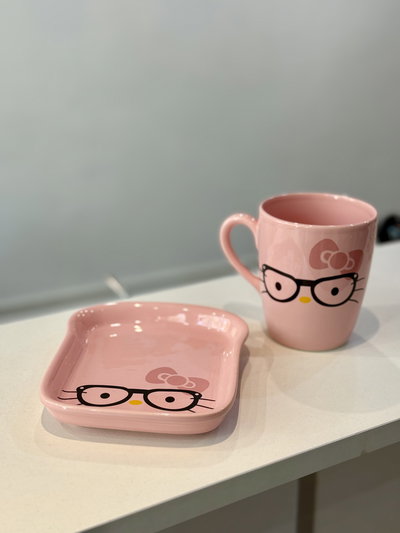Taza + plato Kitty