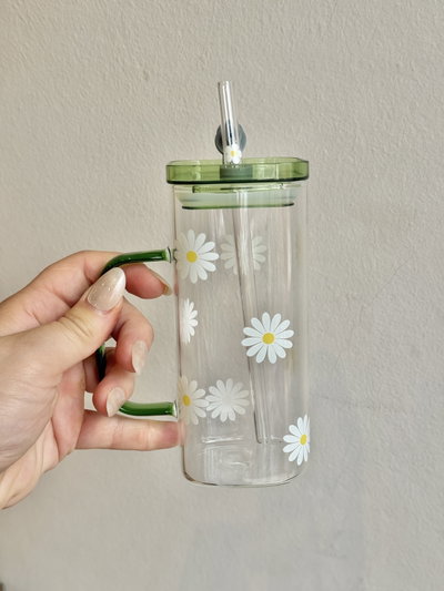 Vaso de vidrio estampado