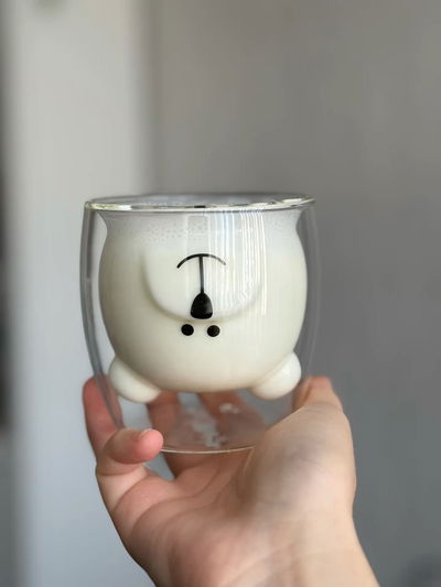 Taza doble vidrio Oso